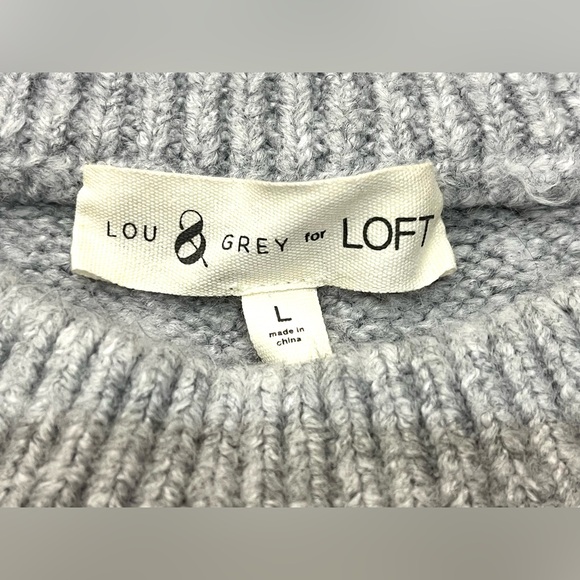 Lou & Grey for LOFT Multicolor Striped Crew Neck Colorful Women’s Sweater - Picture 9 of 16
